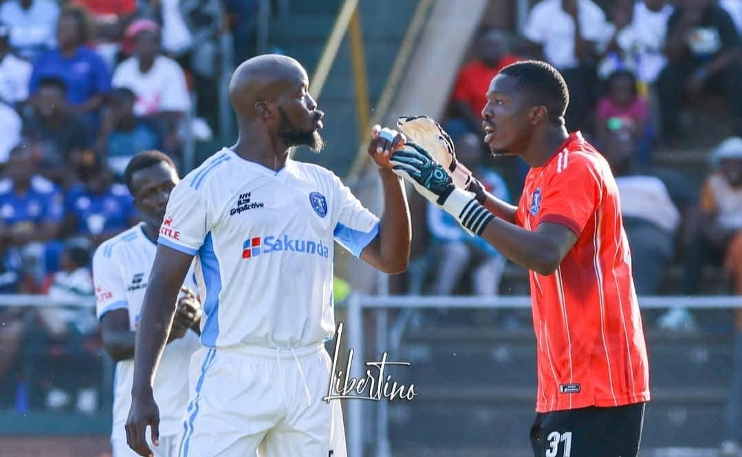 Tatenda Makoni and Collin Mujuru during Dynamos versus Scottland FC match