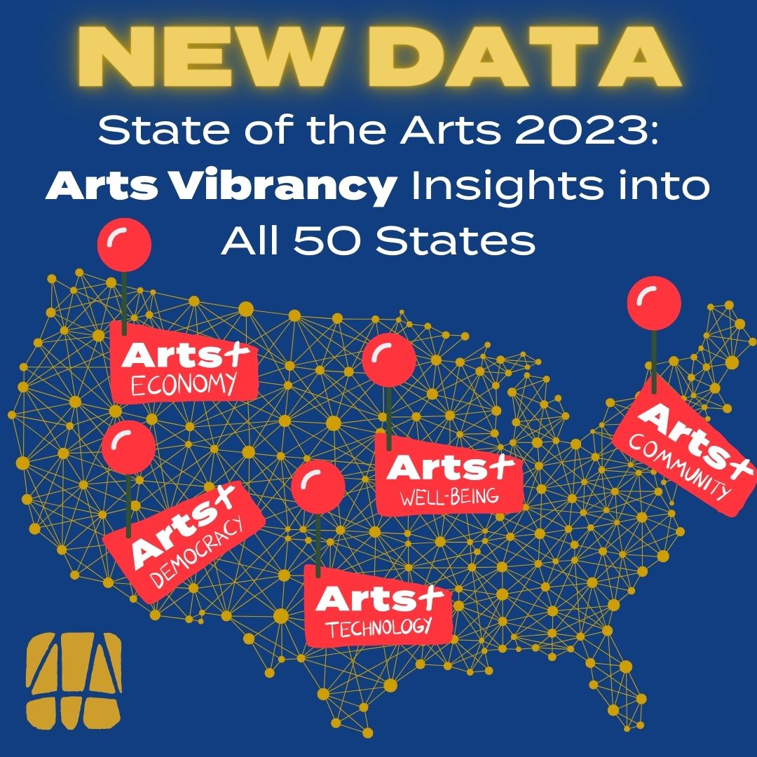 Across the top of a dark blue box, the text reads "4A Evidence" and features a red graphic below that with "Arts+ Well-being" written on it, and the above captioned quote beneath it, attributed to Dance Magazine.