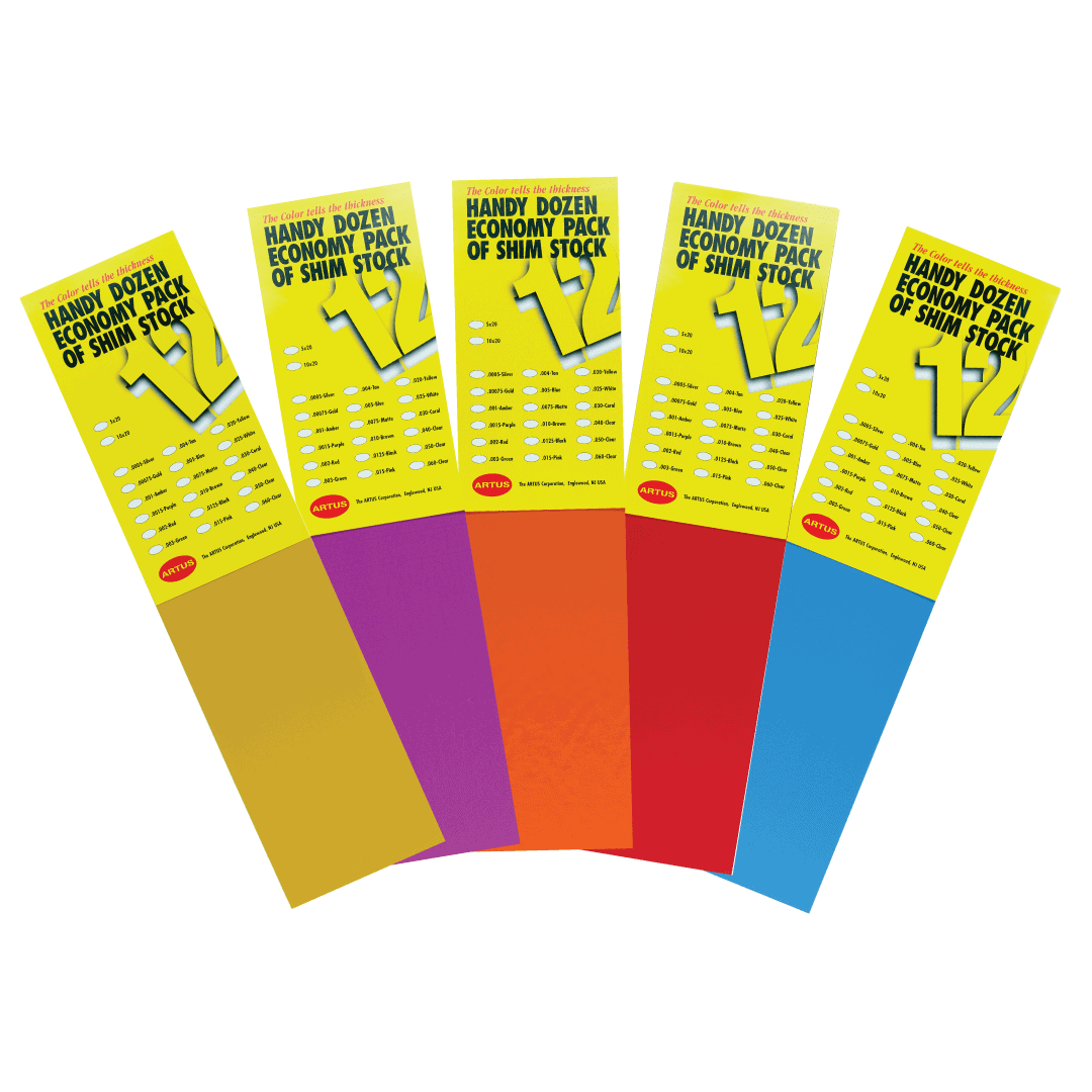 Handy Dozen Shim Stock Pack five different shim stock packs