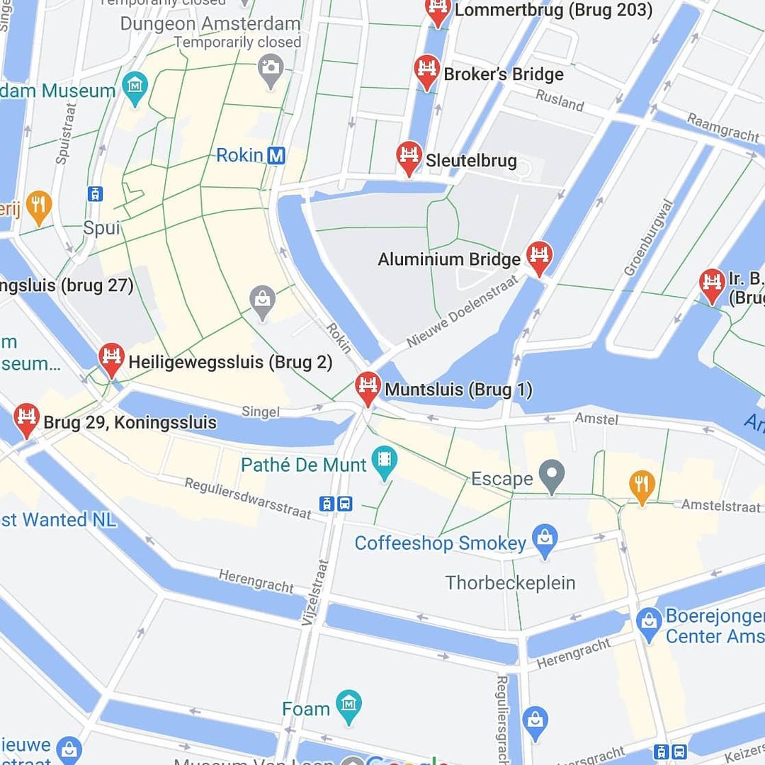 muntsluis amsterdam map