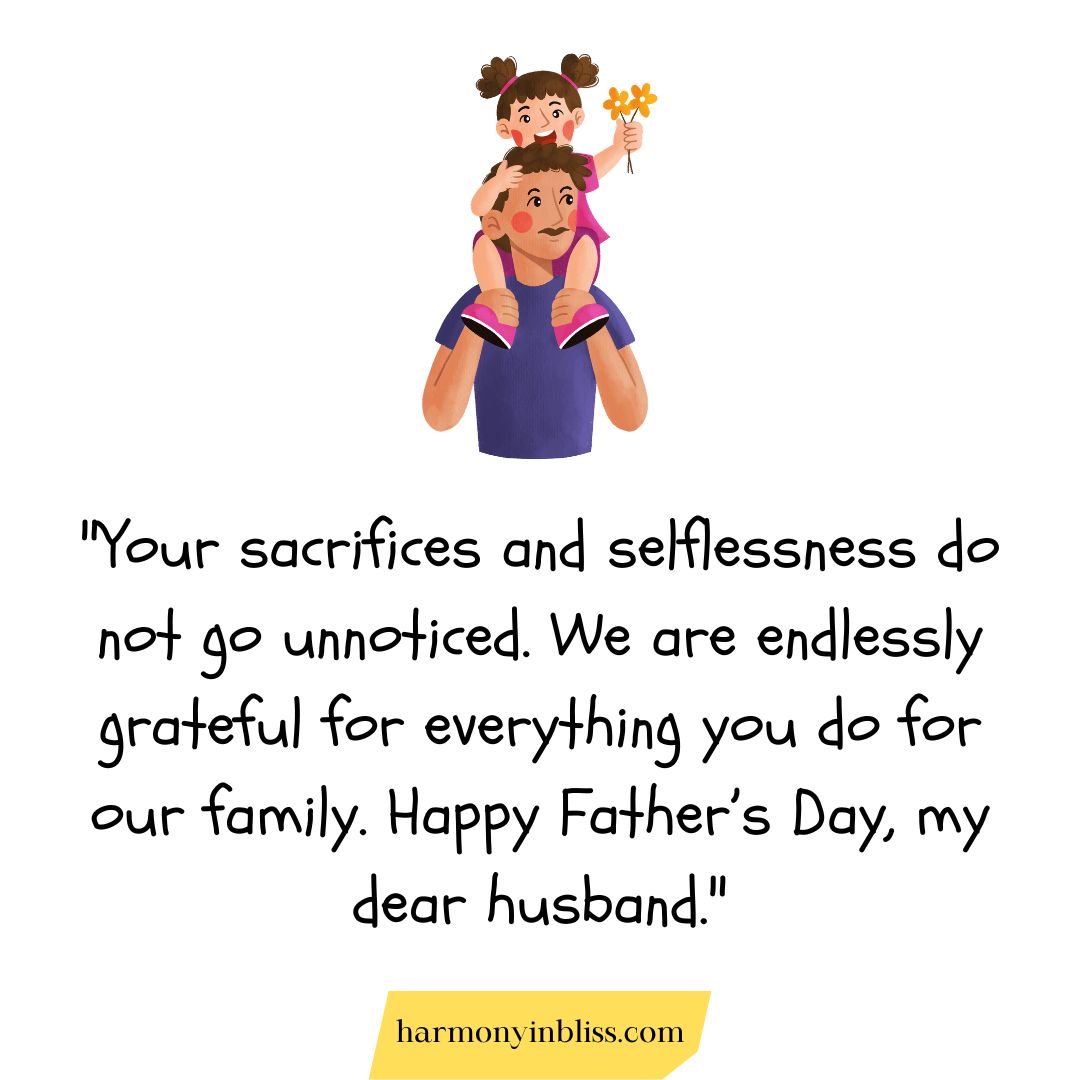 Appreciative Father's Day Messages to Your Husband