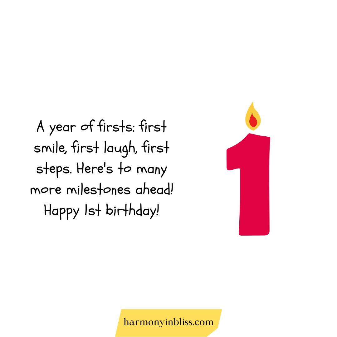 Beautiful First Birthday Wishes for Baby