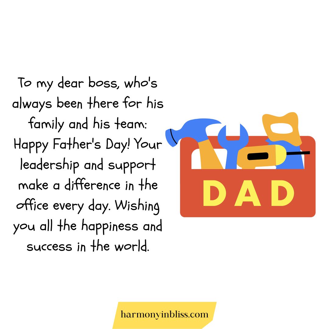 Father’s Day Card Messages for a Boss