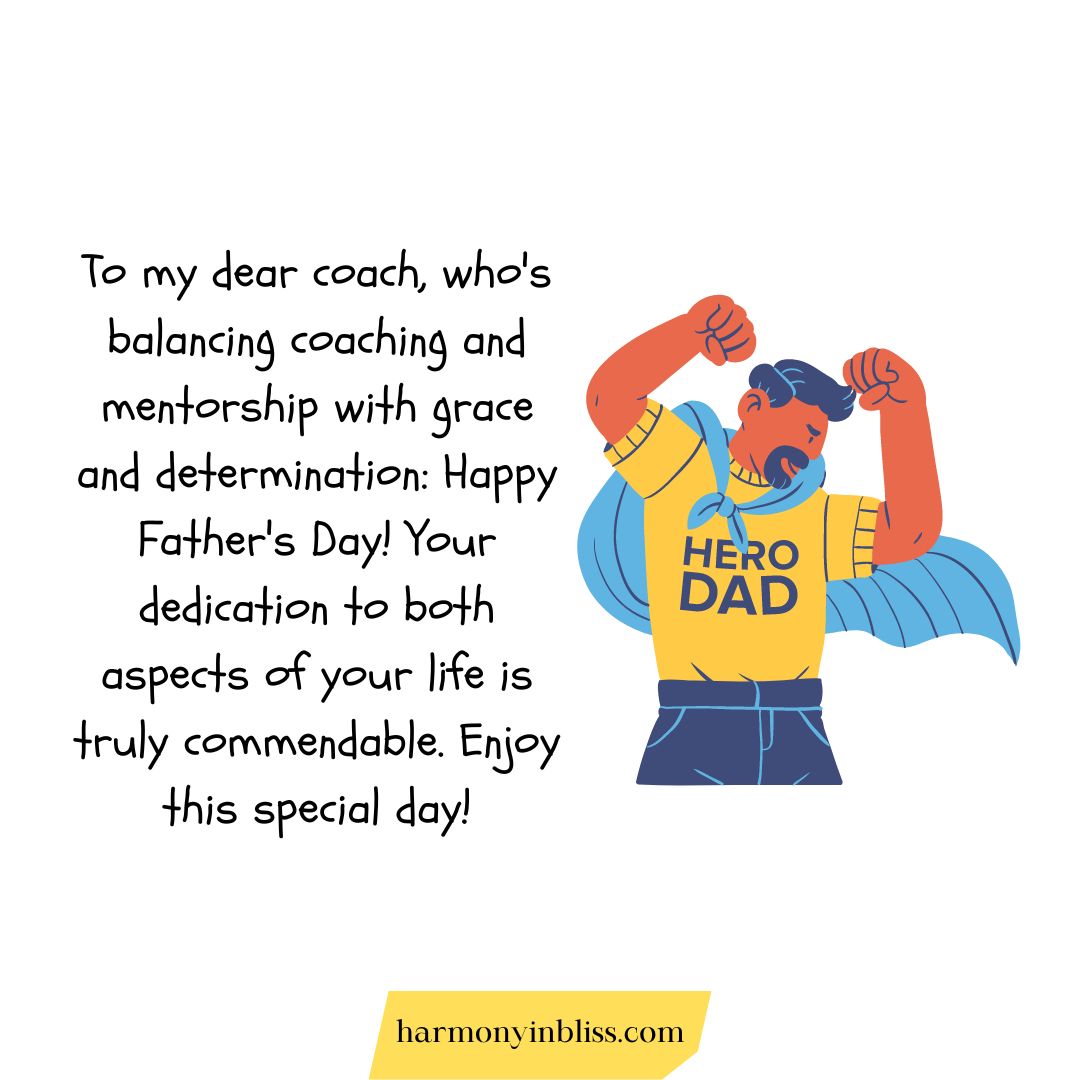 Father’s Day Card Messages for a Coach