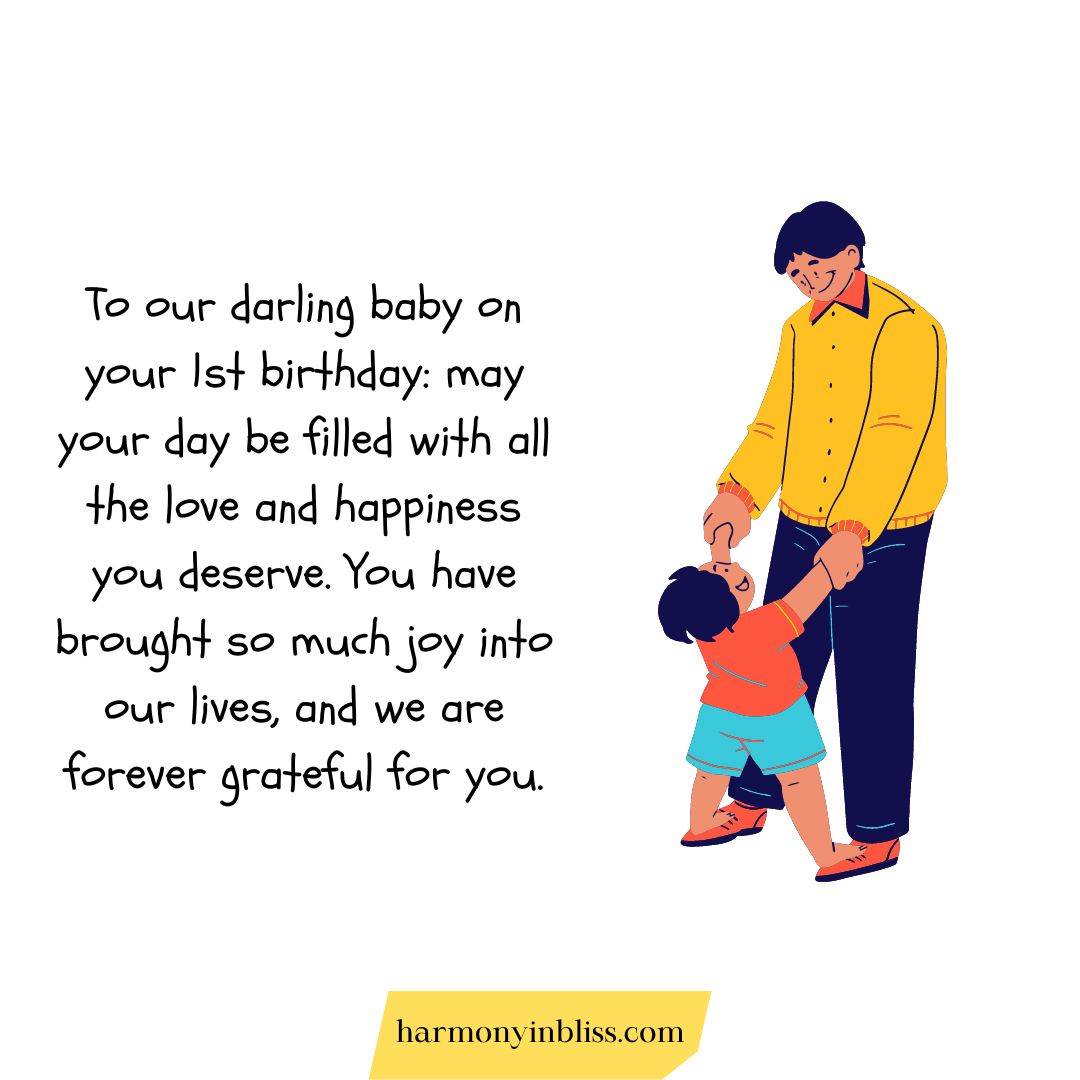 Touching First Birthday Messages