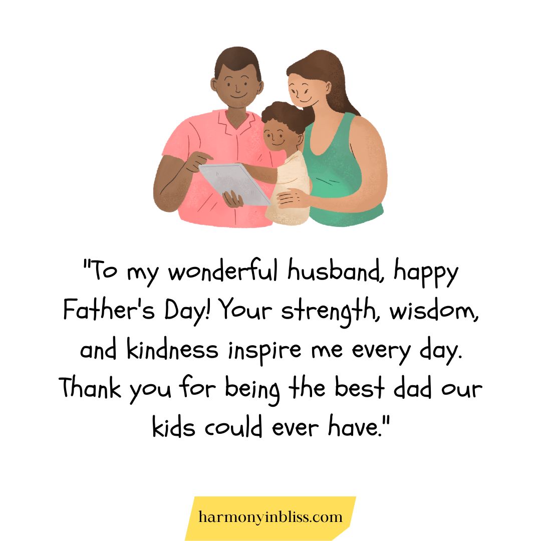 What does a wife say to her husband on Father's Day?