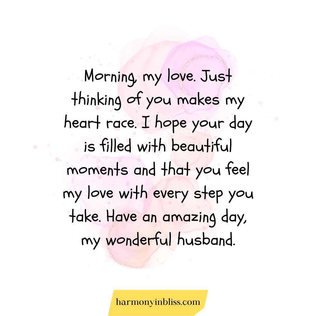 Lovely and Touching Good Morning Messages for Husband