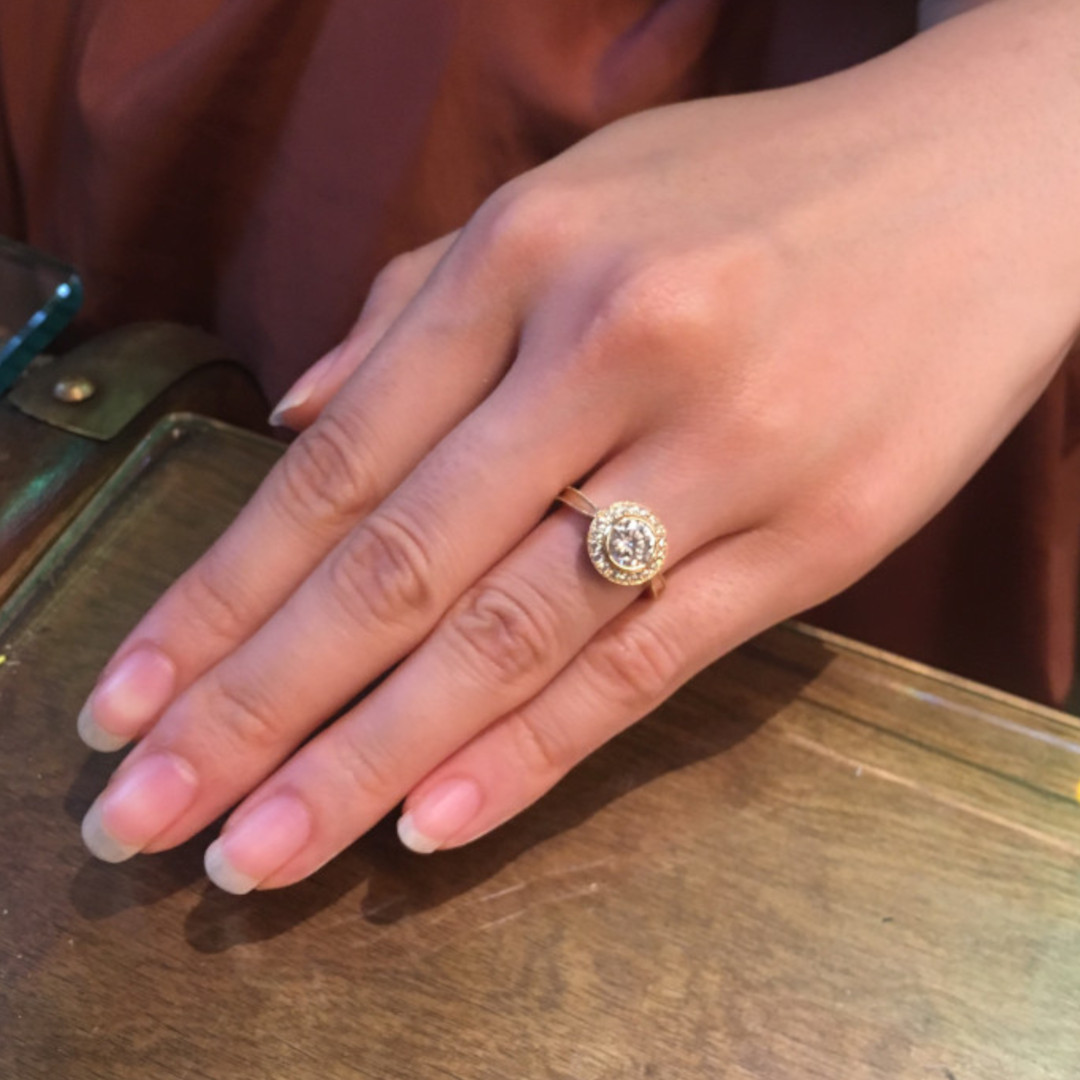 オーダー結婚指輪】関節の出た指用別パーツ付きリング