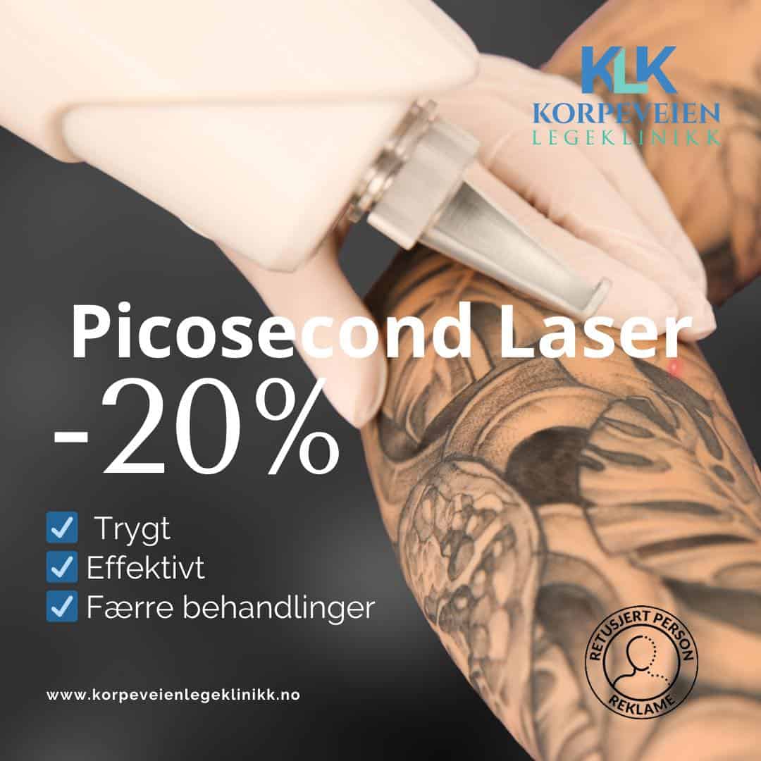 Laserfjerning av tatovering – skånsomt og effektivt 1 - korpeveien legeklinikk trygg fjerning av tatoveringer med Picosecond Laser
