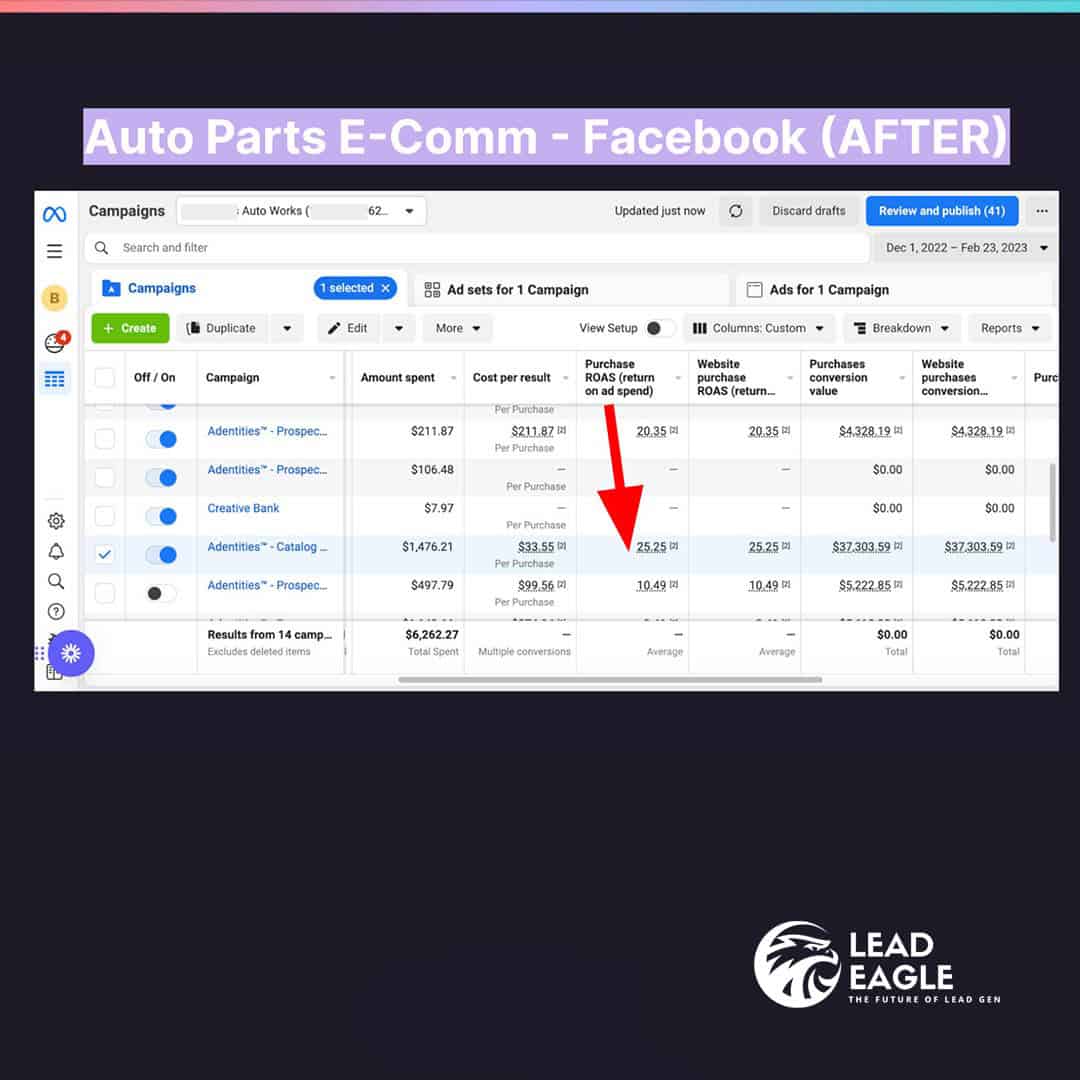 Logo of Lead Eagle, a company specializing in lead generation and digital marketing solutions.