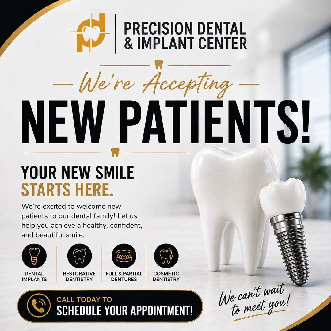 Precision Dental & Implant Center in New Orleans, LA is accepting new patients