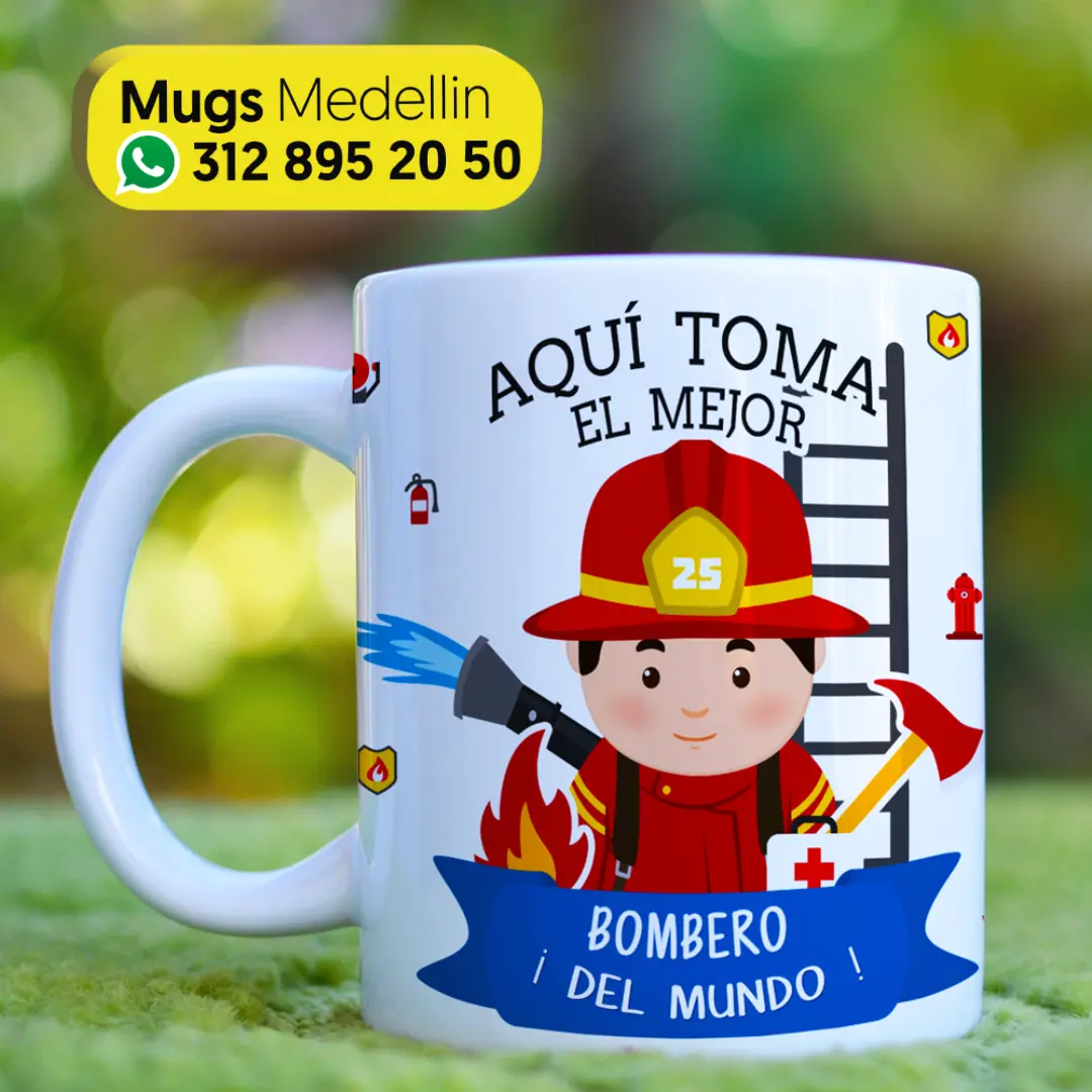 mug para bombero en medellin mugdia del bombero medellin