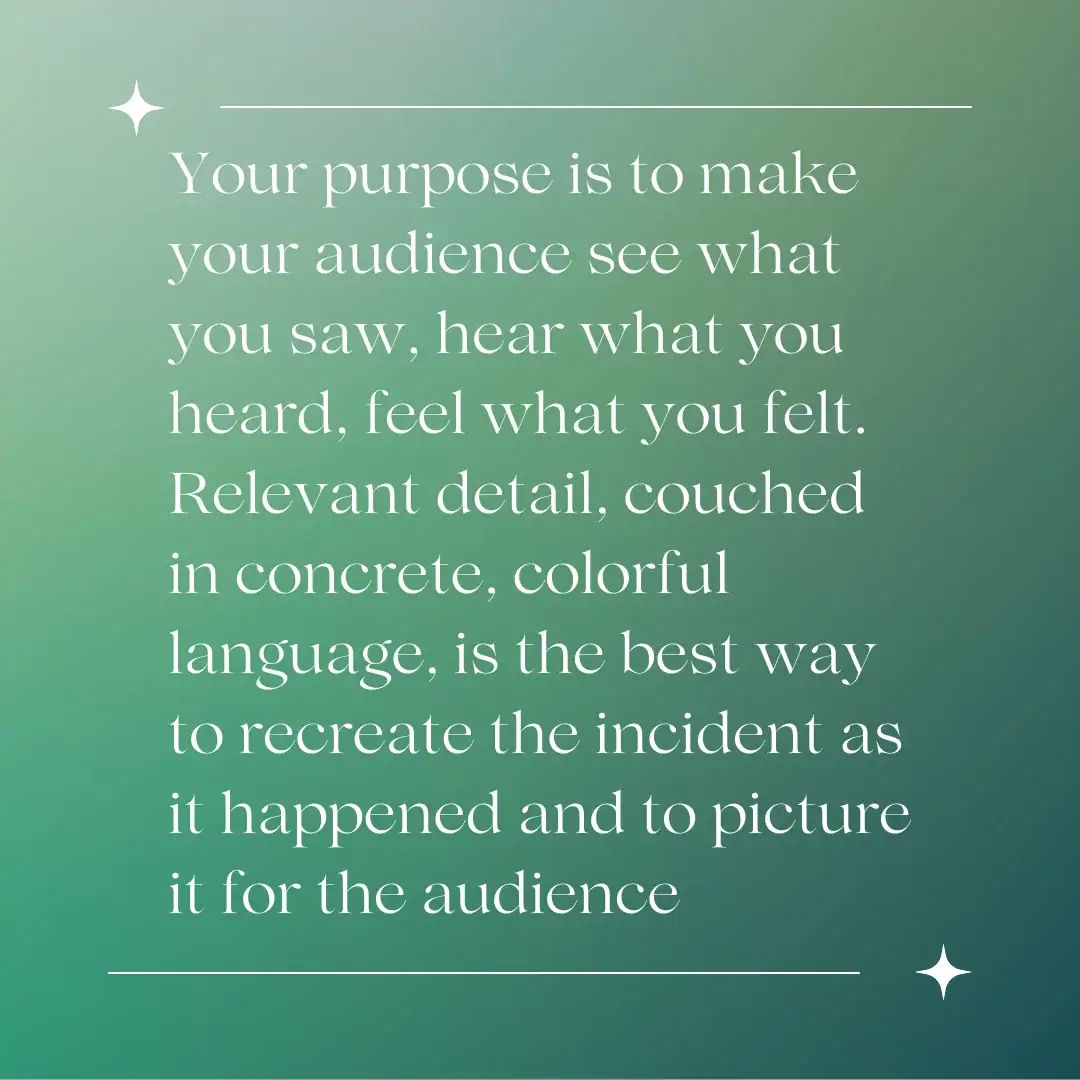 Dale Carnegie quote about recreating experiences for an audience