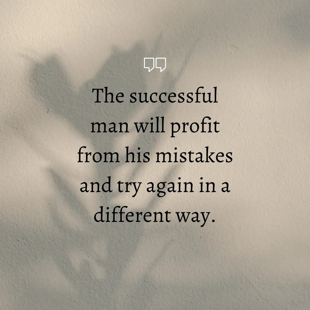 Dale Carnegie quote about success and learning from mistakes