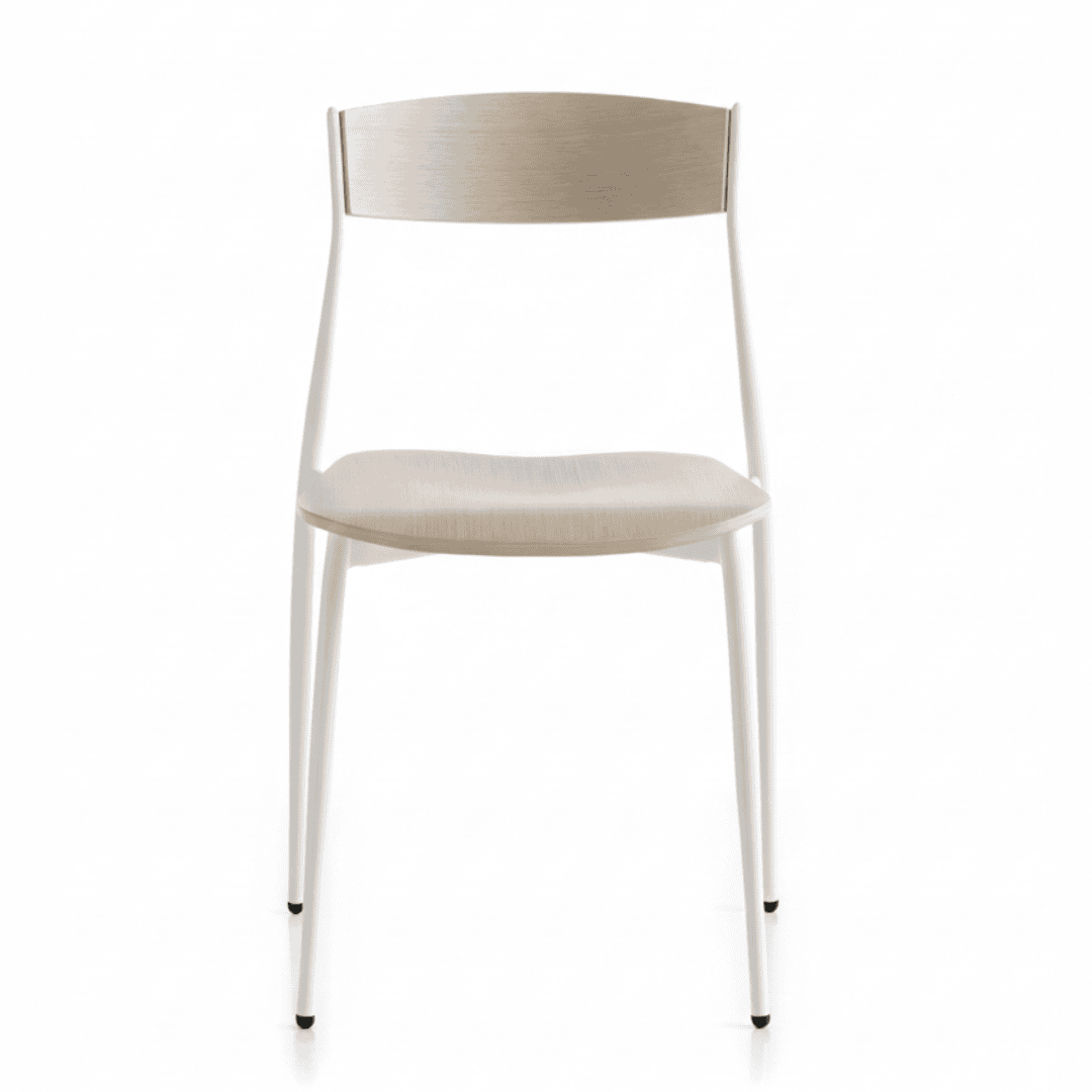 Baba design chair with modern white structure