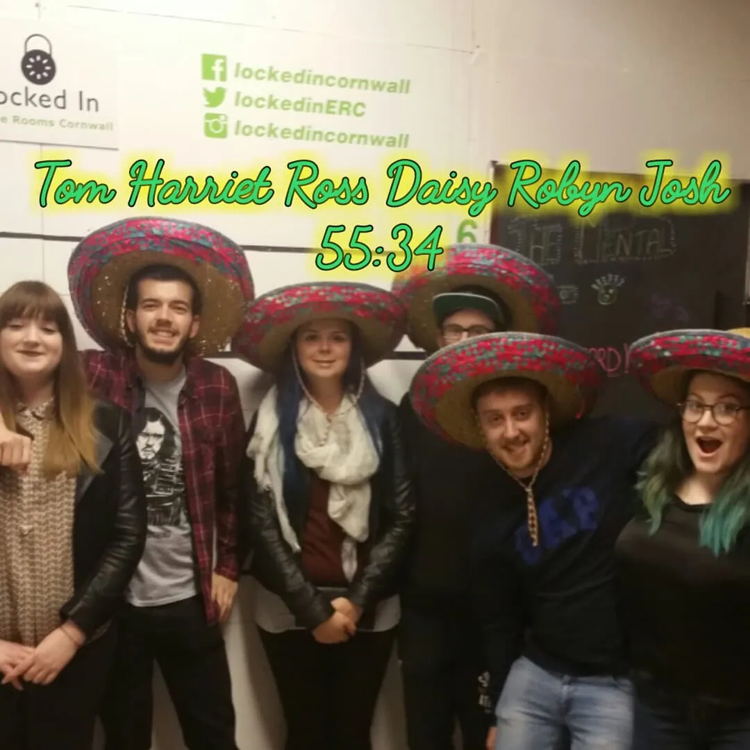 Harriet, Ross, Daisy, Robyn and Josh at Locked In Cornwall, 2016