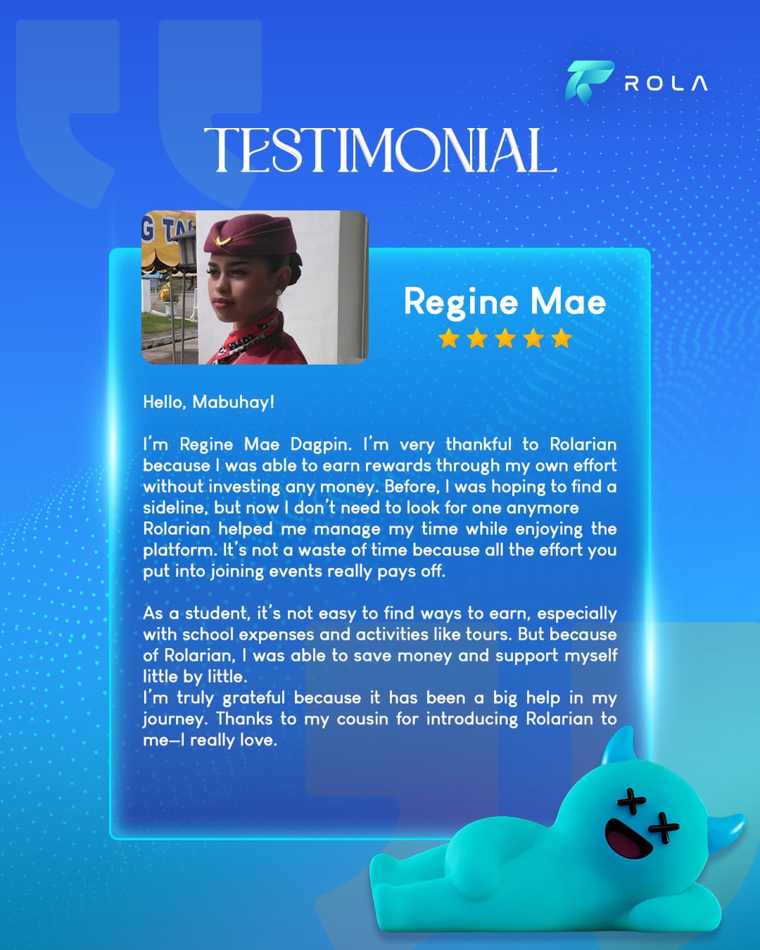 User testimony 