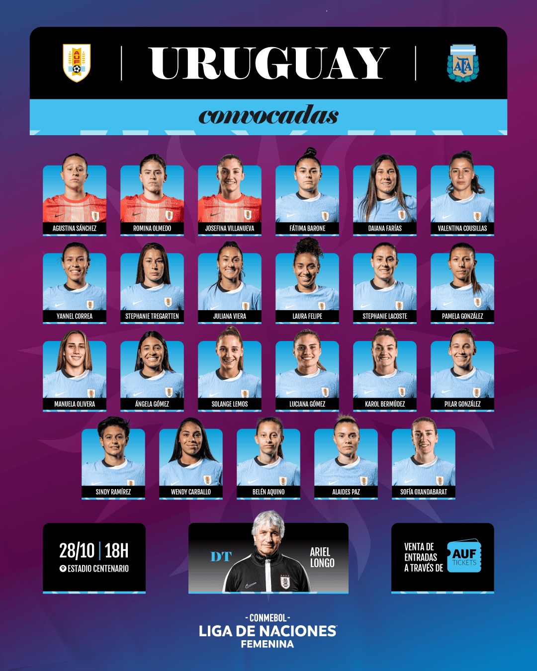 Seleccion Uruguaya Fem LNF 2025