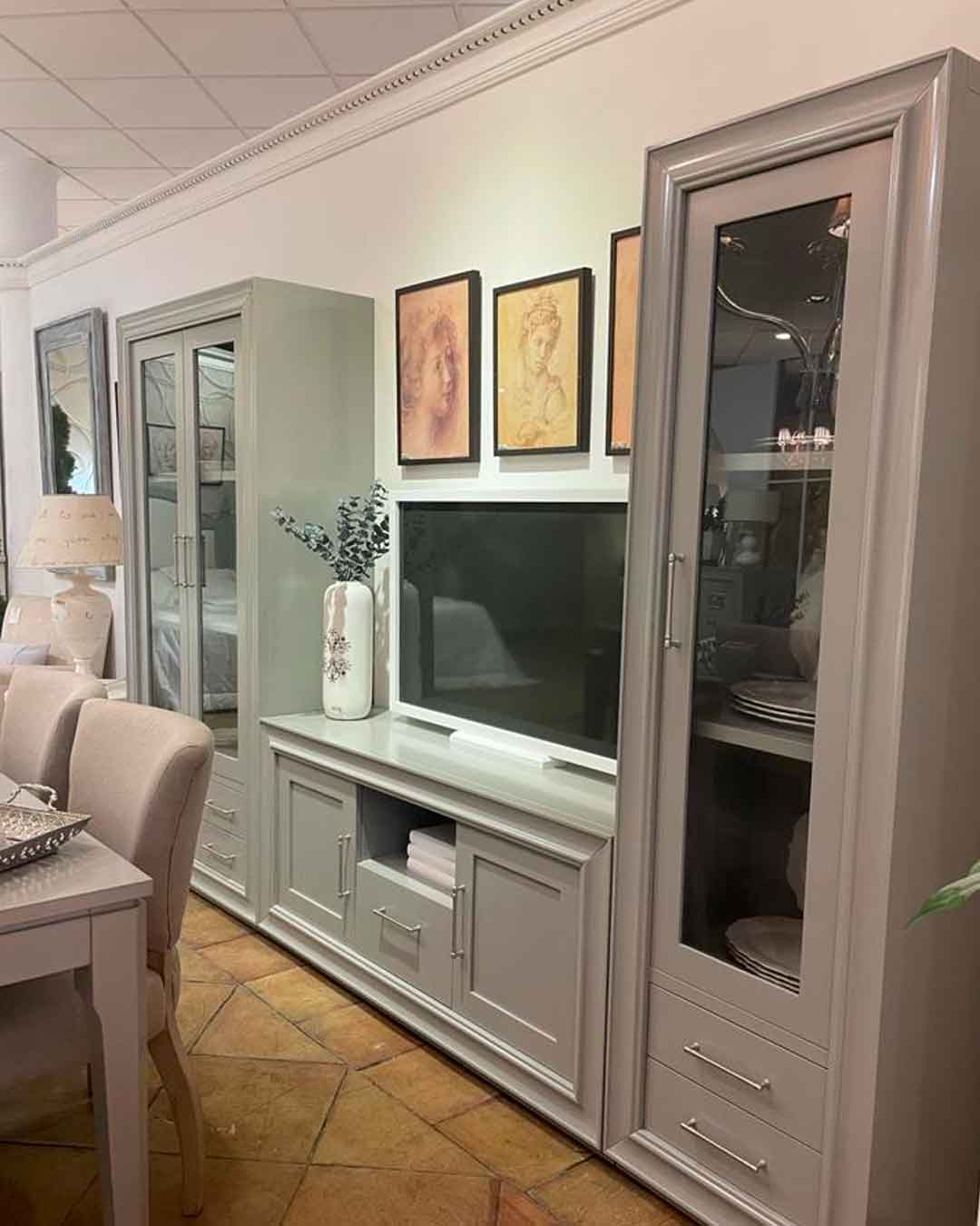 Vitrina 2 puerta Savanna gris