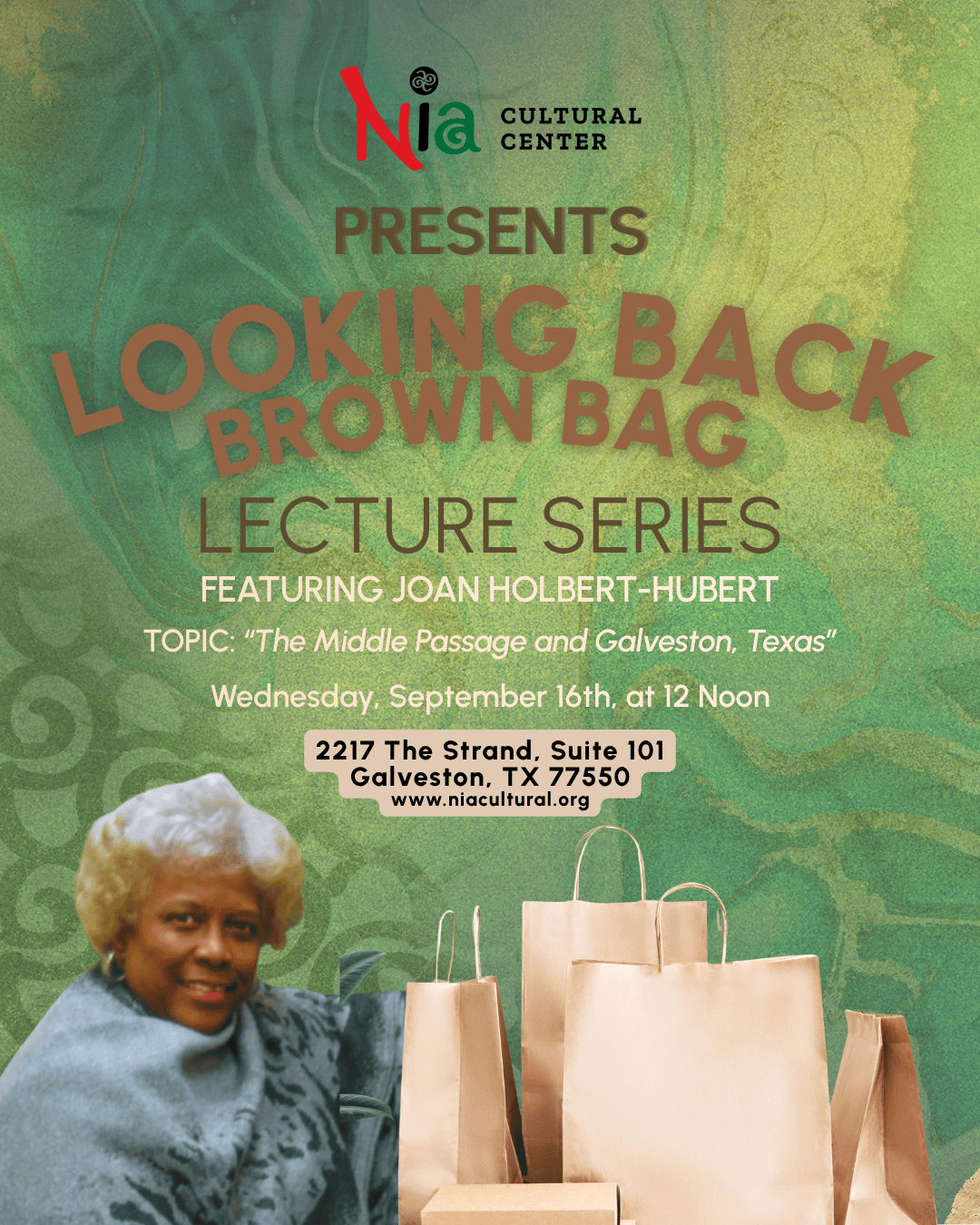 Lecture series by Nia Cultural Center featuring Joan Holbert-Hebert