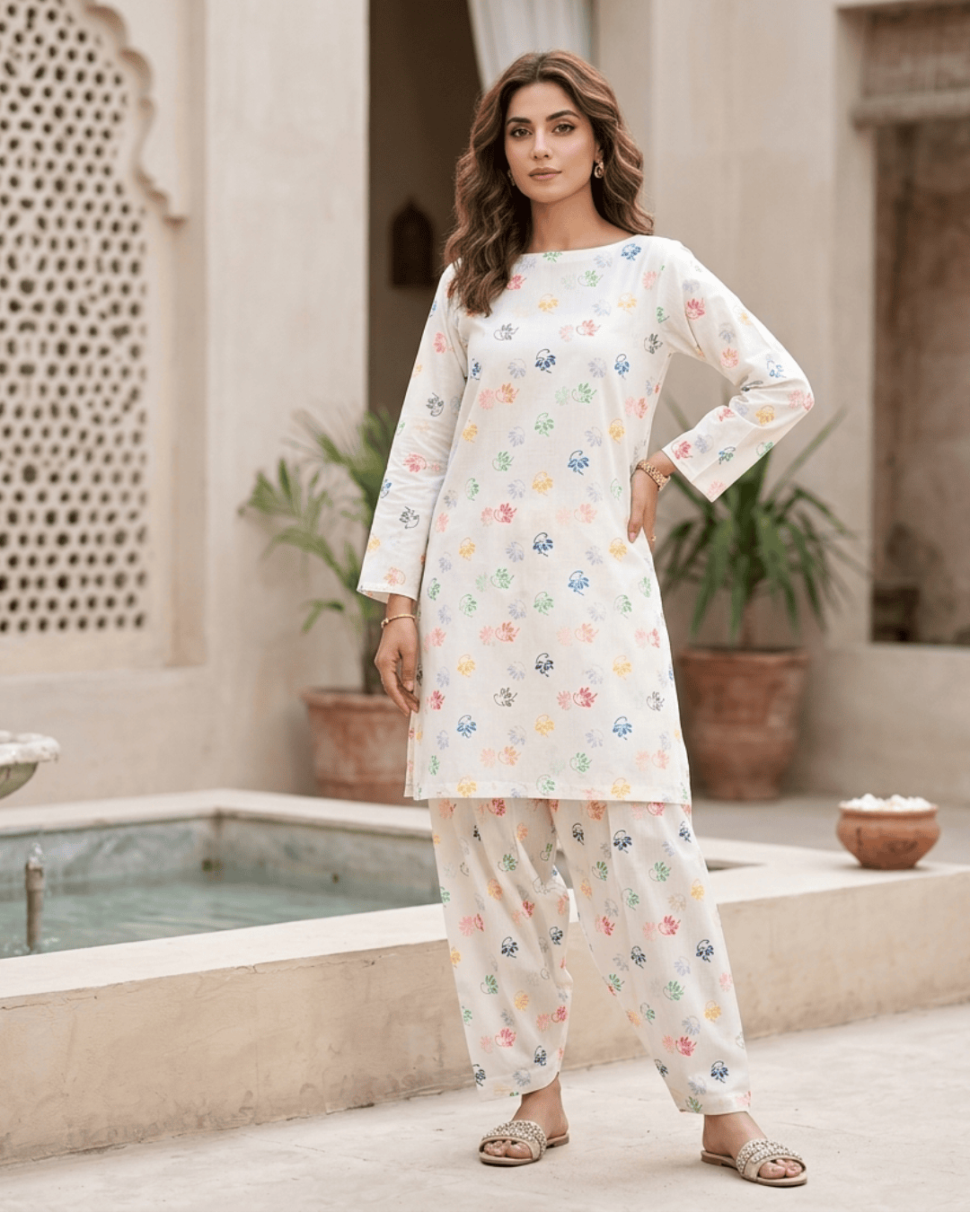 CANDY PRINT'S SUMMER UNSTICHED DORIA LAWN 2PC ALL OVER