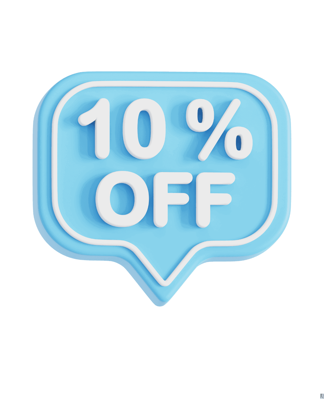 Speech Bubble with percentage discount inside