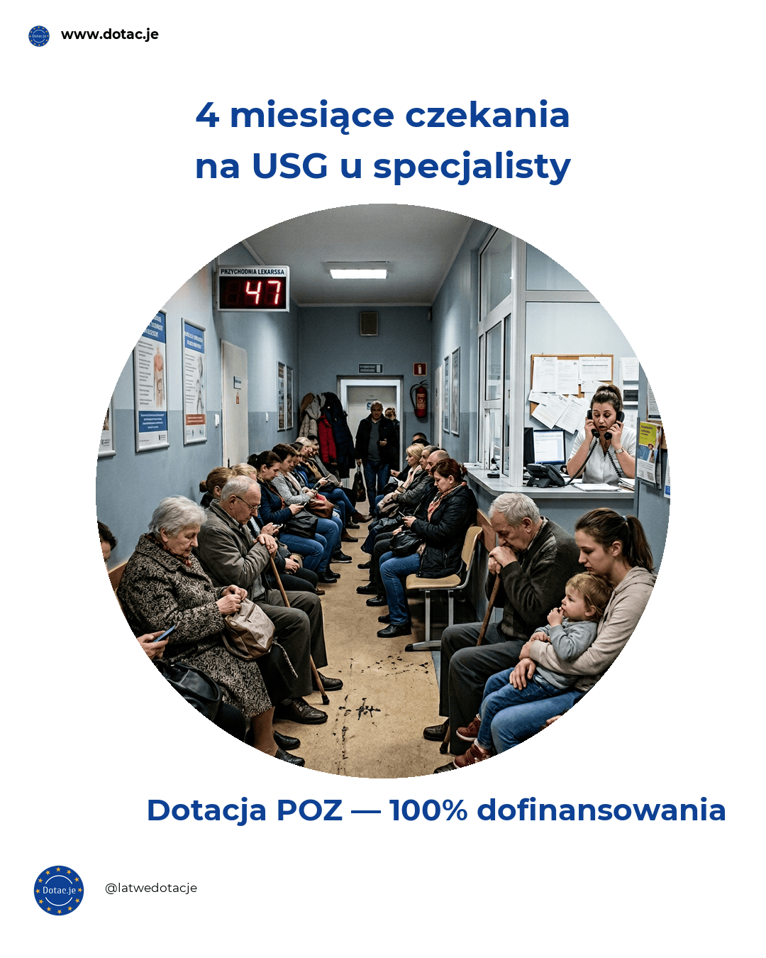 USG w przychodni POZ dotacja 2026 — lekarz wykonuje badanie USG pacjentowi
