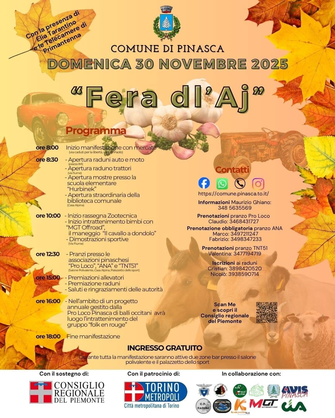 PINASCA Fiera dell’Aj (Fiera dell’Aglio) – Domenica 30 novembre 2025