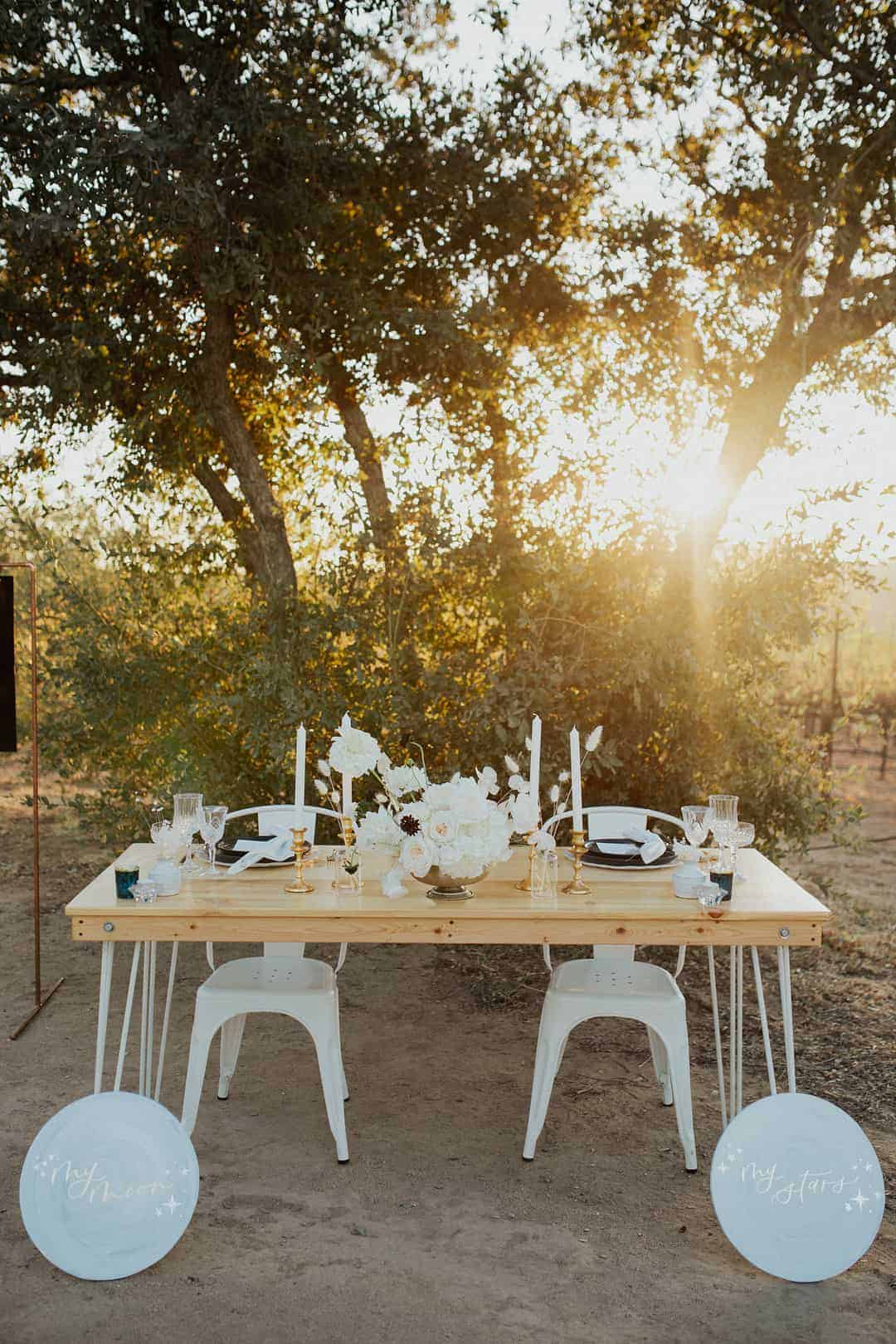 DREAMY MOON AND STAR WEDDING INSPIRATION - Moon And Stars Celestial Wedding Inspiration At The Milagro Winery In San Diago