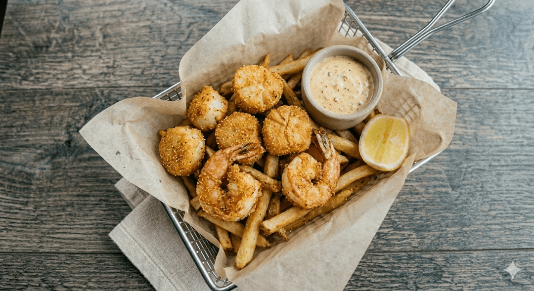 Fried Scallop & Shrimp Basket