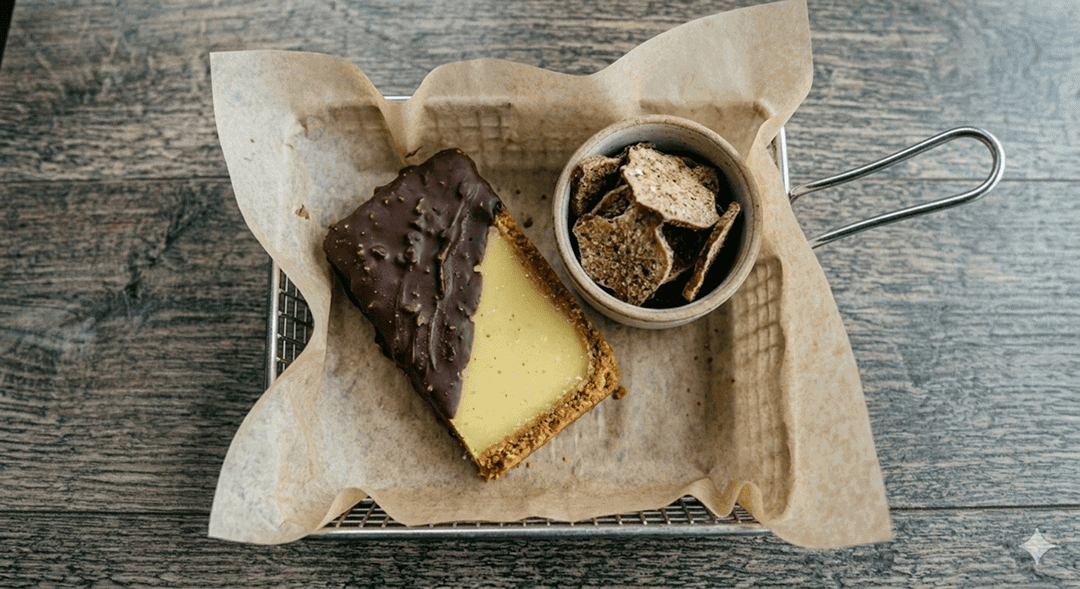 key lime pie with biscuits