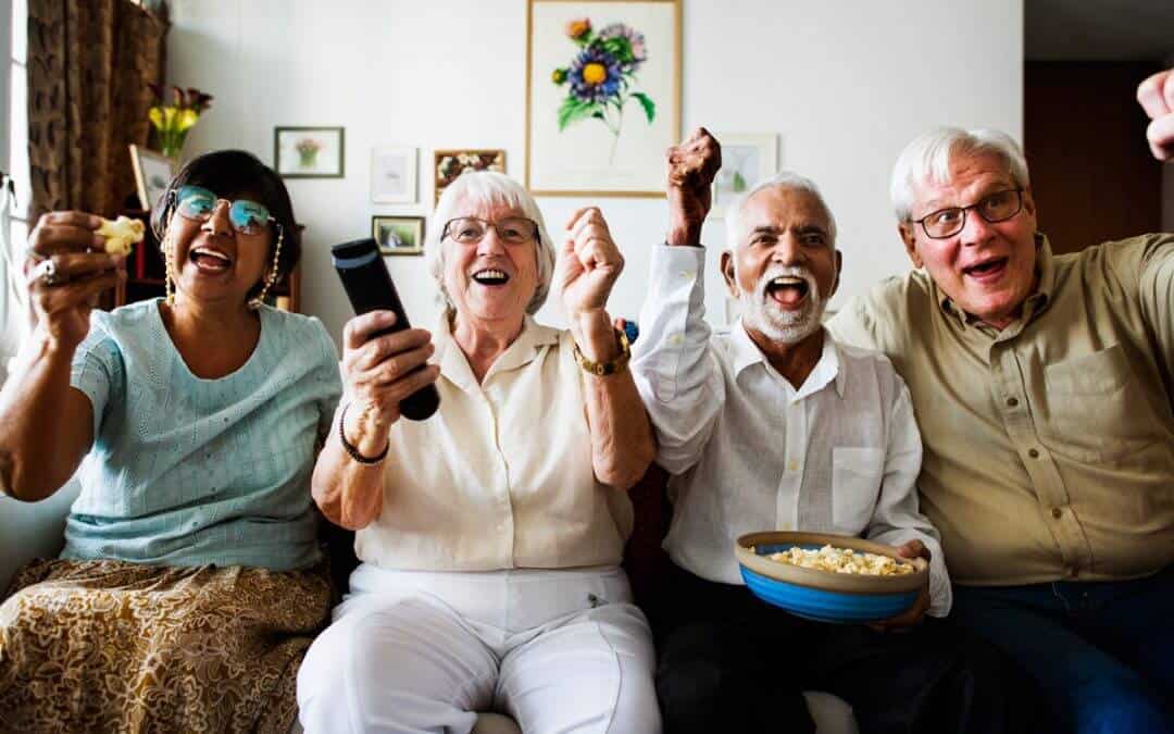 senior having fun in their assisted living community