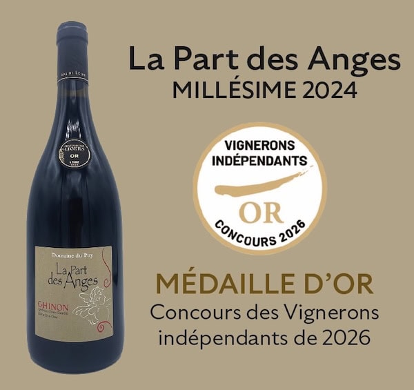 Médaille d’Or sur La Part des Anges 2024 – Concours des Vignerons Indépendants