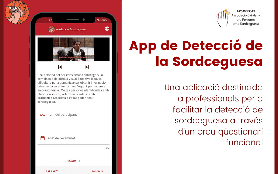 Deafblind Detector app: a new step towards early detection and better care for people with deafblindness