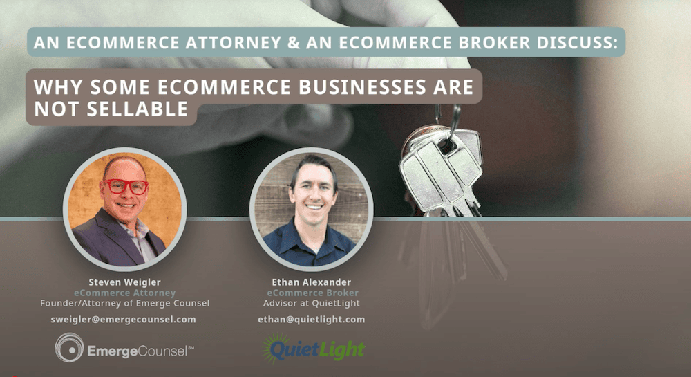 Why Some Ecommerce Businesses Are Not Sellable