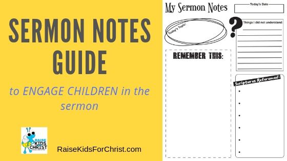 Sermon Notes Pages to Engage Children in the Pulpit Lesson