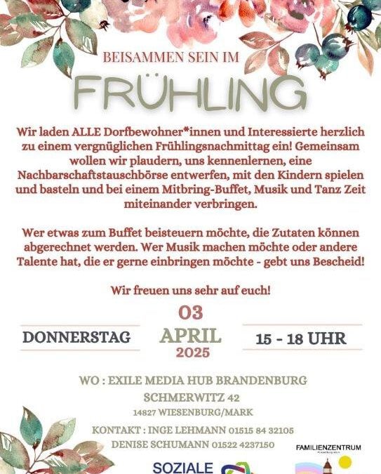 Einladung zum Frühlingsfest nach Schmerwitz