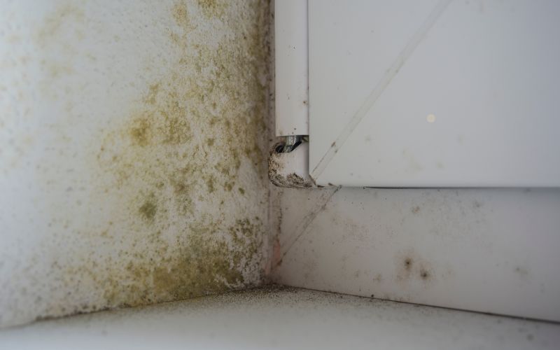 white mold in bathroom