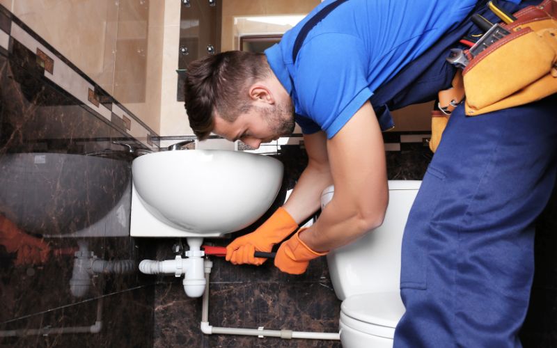 black sludge in bathroom