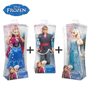 Jucarii, figurine si papusi Frozen: Elsa, Anna, Kristoff si omul de zapada Olaf
