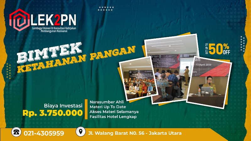 JADWAL BIMTEK KETAHANAN PANGAN