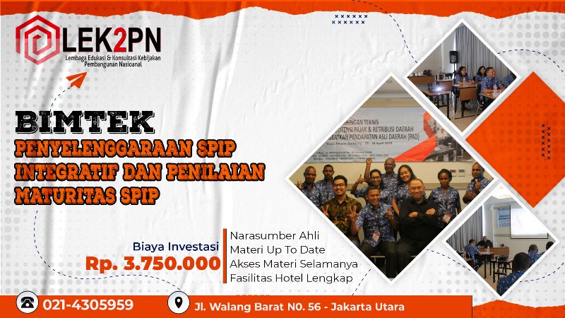 BIMTEK PENYELENGGARAAN SPIP INTEGRATIF DAN PENILAIAN MATURITAS SPIP