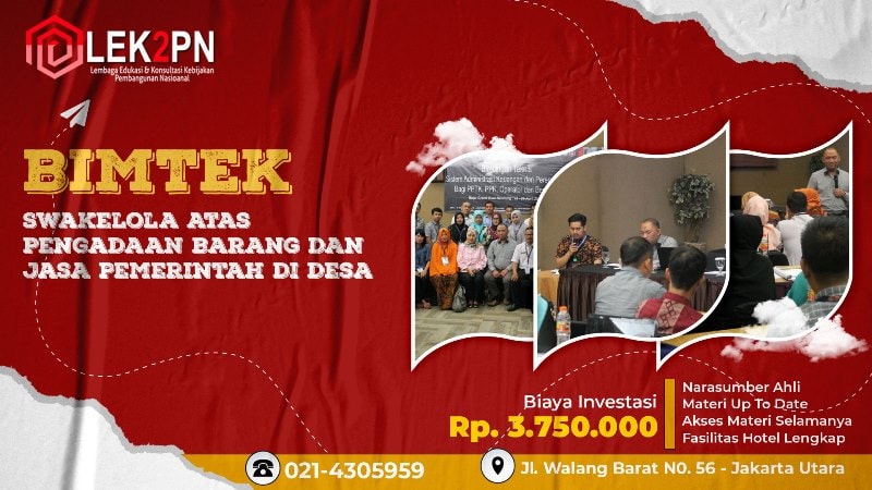 BIMTEK SWAKELOLA PENGADAAN BARANG/JASA PEMERINTAH DI DESA