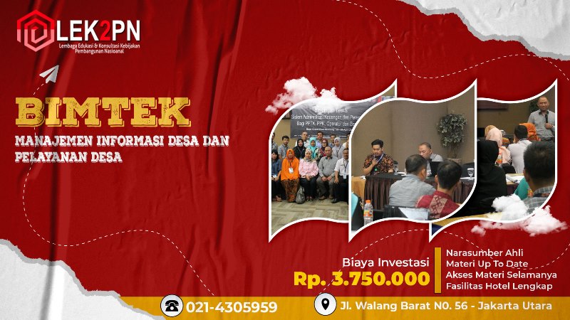 BIMTEK MANAJEMEN INFORMASI DAN PELAYANAN DESA