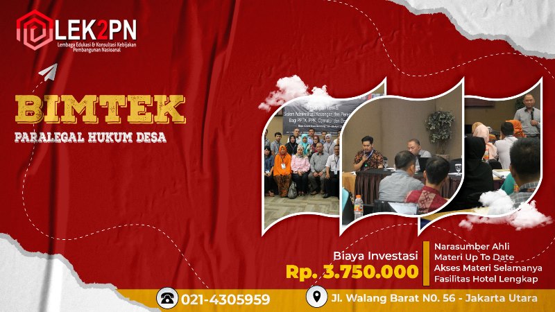 BIMTEK PARALEGAL HUKUM DESA