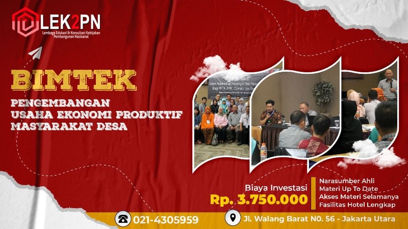 BIMTEK PENGEMBANGAN USAHA EKONOMI PRODUKTIF MASYARAKAT DESA