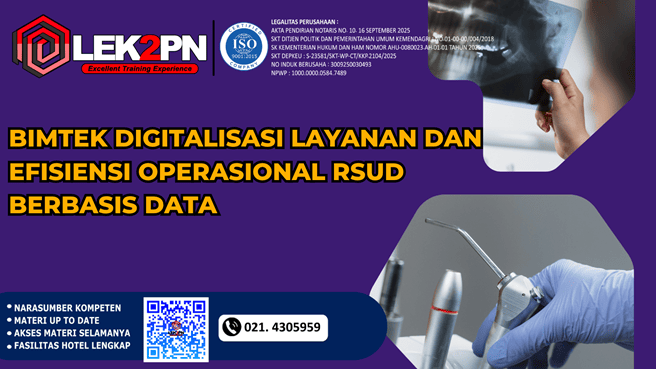 BIMTEK DIGITALISASI LAYANAN DAN EFISIENSI OPERASIONAL RSUD BERBASIS DATA (NEW 2026)