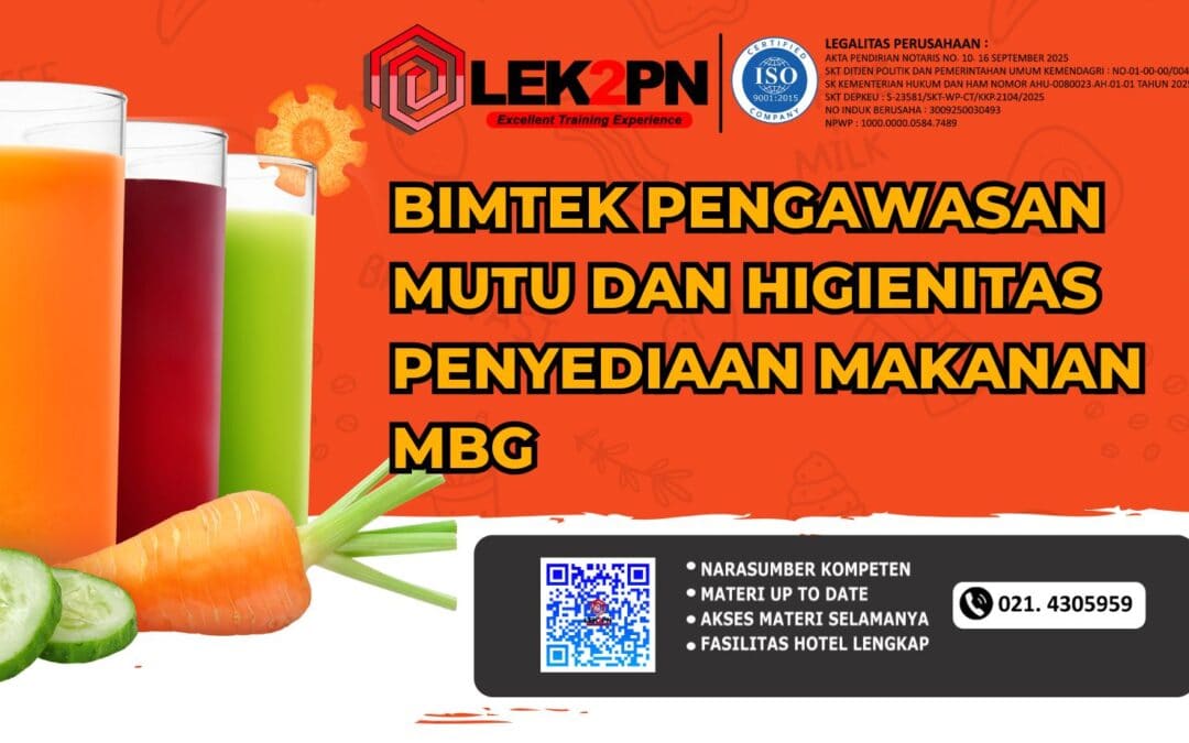 BIMTEK PENGAWASAN MUTU DAN HIGIENITAS PENYEDIAAN MAKANAN MBG (NEW 2026)
