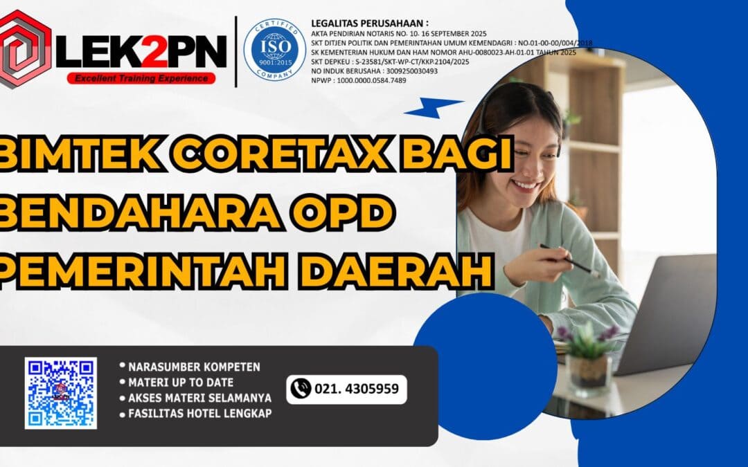 Bimtek Coretax bagi Bendahara OPD Pemerintah Daerah (New 2026)