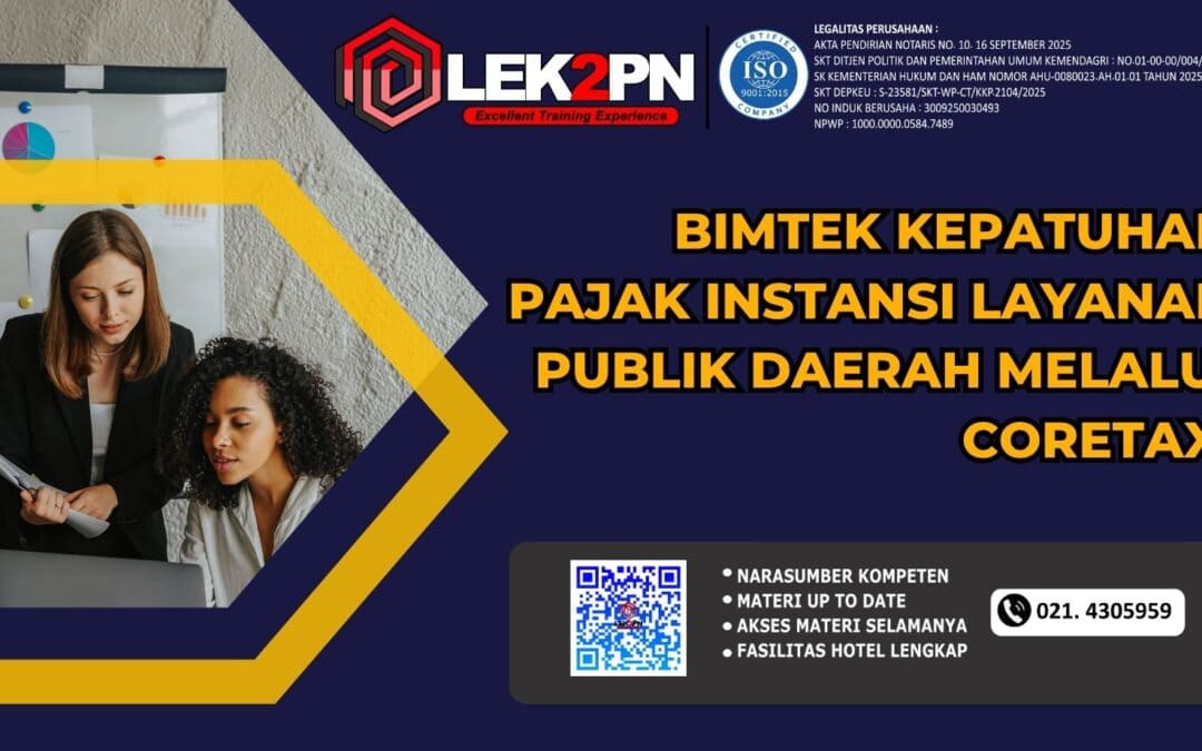 Bimtek Kepatuhan Pajak Instansi Layanan Publik Daerah melalui Coretax (Baru 2026)